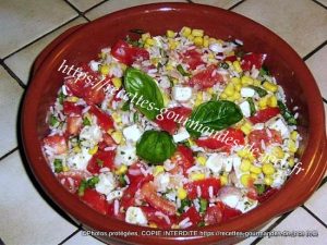 Salade de tomates citron-chèvre de MiniCook