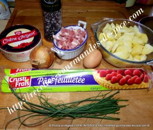 Feuilleté Pommes de Terre, Oignons, Lardons et Fromage à Raclette