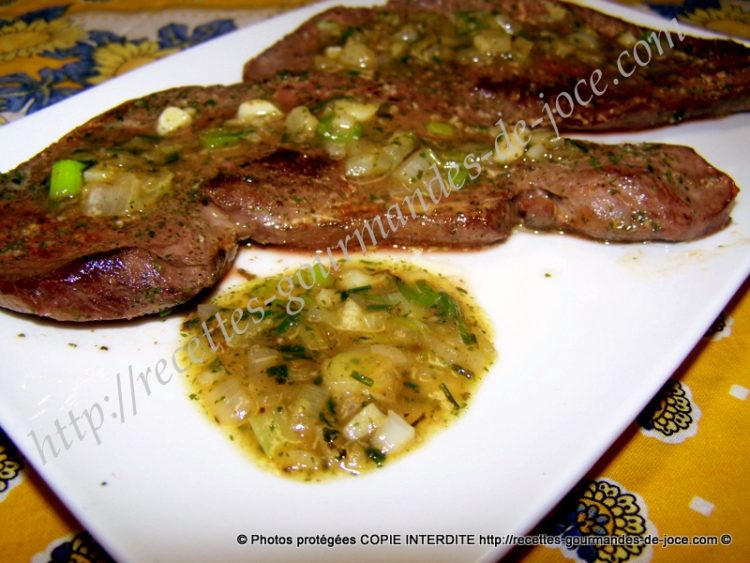 Cœur de bœuf (tranches) poêlé sauce persillée. – Recettes Gourmandes De