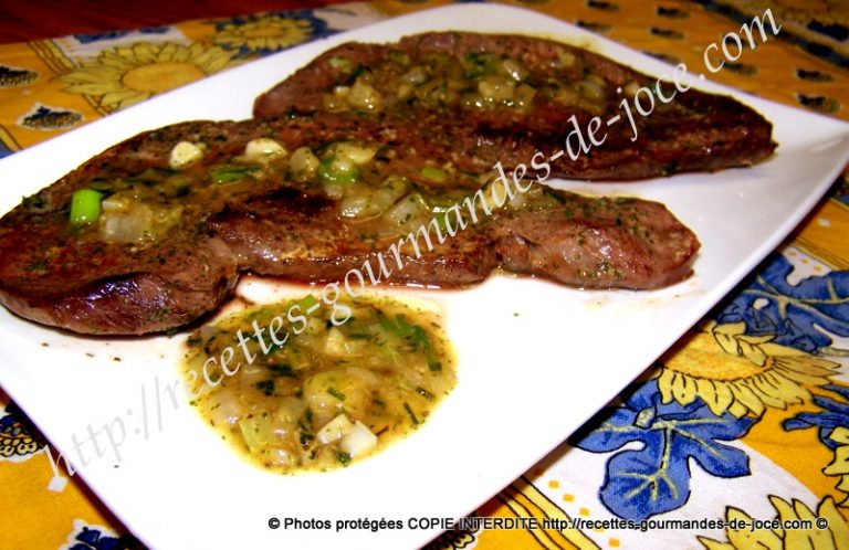 Cœur de bœuf (tranches) poêlé sauce persillée. – Recettes Gourmandes De